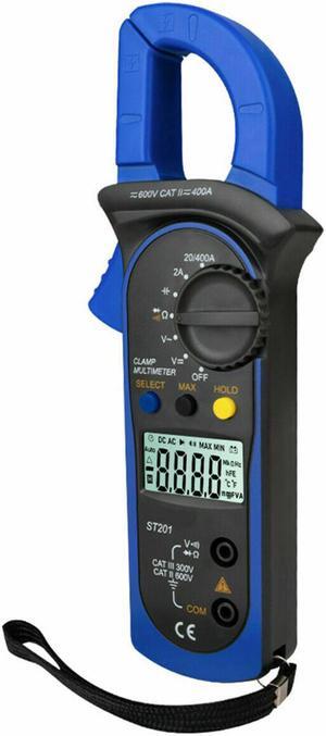 Digital Multimeter Tester AC DC Volt Ohm Amp Clamp Meter Auto Range LCD Handheld-blue