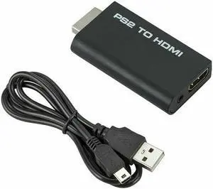 PS2 to HDMI Video Converter Adapter with 3.5mm Audio Output for HDTV Monitor US