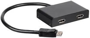 SANOXY 2-Port DisplayPort 1.2 to DisplayPort MST Hub, 4K 60Hz Single Display or Dual 4K 30Hz Monitors, Multi-Stream Transport Splitter for Extended or Duplicate Mode