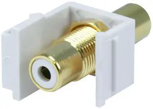 SANOXY RCA Keystone Jack Coupler, Female-to-Female Modular Insert for Wall Plates and Patch Panels