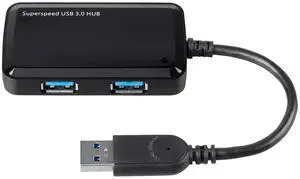 SANOXY Mini USB 3.0 Hub 4-Port, Portable SuperSpeed Data Hub, Plug and Play, Bus-Powered, Travel Size USB Splitter for Laptop and Desktop