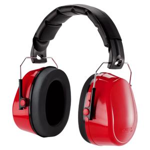 Sanoxy Red Low-Profile Hearing Protection Earmuffs with NRR 23, Adjustable Fit for Comfortable All-Day Use-Red