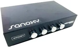 Sanoxy 4 Ports USB Printer Scanner Sharing Share Switch Splitter Box Hub