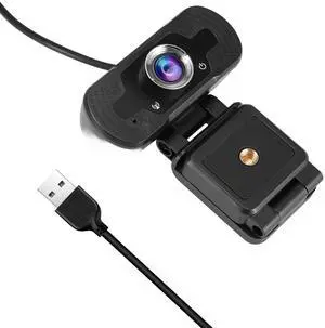 Sanoxy 1080P Webcam with Privacy Cover & Noise-Cancelling Mic for Webinars