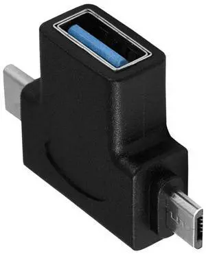 Sanoxy All-in-1 USB3.0 Female to Micro USB OTG Male and USB type C Male Connector Adaptor