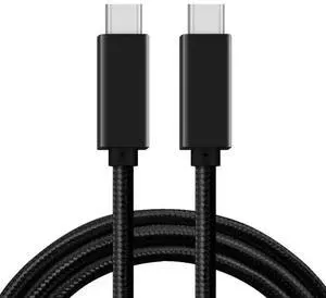 6 Feet Braided USB Type C to Type C Fast Charging Data Sync Cable Black