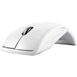 Sanoxy Wireless Foldable Arc Optical Mouse with USB Receiver (White)