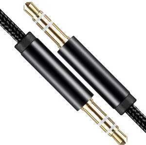 3.5mm Braided Male to Male Stereo Audio AUX Cable Cord