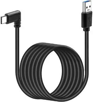 Type-C 3.2 Right Angle To USB A Charging Cord Link Cable Replacement Compatible For Oculus Quest 2