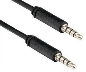 Sanoxy 3ft 3.5mm TRRS Male to Male Audio & Microphone Cable