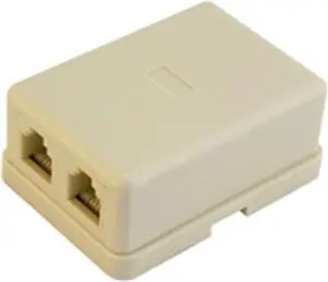 Digiwave Dual Baseboard Jack (6P4C)(2 pack/order)