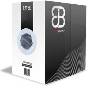 CAT5e 1000FT UTP CABLE SOLID 24AWG CAT5 NETWORK ETHERNET BULK WIRE RJ45, GRAY