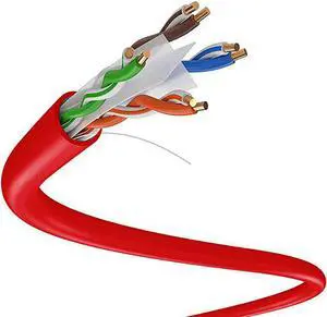 CAT6 Solid UTP Cable 23AWG 1000ft LAN Network Ethernet RJ45 Wire, Blue Big Feeder Red