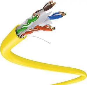 CAT6 Solid UTP Cable 23AWG 1000ft LAN Network Ethernet RJ45 Wire, Blue Big Feeder Yellow