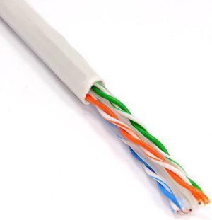 CAT5e 1000FT UTP CABLE SOLID 24AWG CAT5 NETWORK ETHERNET BULK WIRE RJ45, White