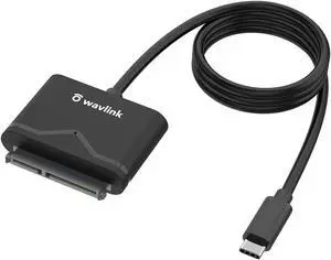 Wavlink SATA III Cable Hard Drive Adapter-External Hard Drive Connector for 2.5" SSD/HDD and 3.5" HDD Data Transfer, Support UASP, TRIM and S.M.A.R.T, Auto-sleep Mode, with 12V Power Adapter, Max 18TB