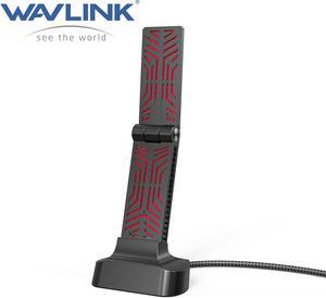 Wavlink USB 3.0 WiFi 6 Adapter AX1800 Dual Band 2.4GHz/ 5GHz WiFi 6 Card 802.11ax Network Card High Gain Antenna WiFi Adapter For PC Desktop Laptop Windows 11/10, Mini Travel Size WiFi dongle