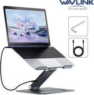 Wavlink USB-C Docking Station USB C laptop Dock with Aluminum Laptop Stand, 2 HDMI, PD3.0 (Max 85W) SD/TF Gigabit Ethernet 2 USB 3.0 Ports, Adjustable Ergonomic Computer Riser For MacBook & Windows