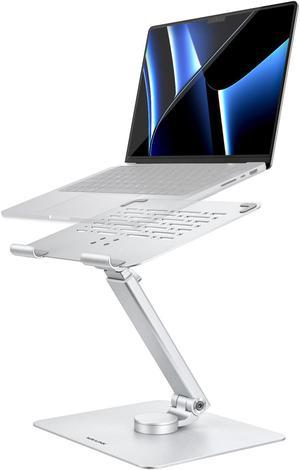 Wavlink Laptop Stand for Desk, Ergonomic Laptop Holder Laptop Riser with 360° Swivel, Height/Angle Adjustable Computer Riser for Collaborative Work, Fit for MacBook Pro/Air, Laptops 10 15 17 inch