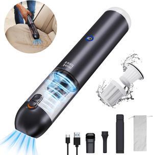 Minthouz Car Vacuum Cleaner Handheld Vacuum 15000Pa, Powerful Cordless 120W, Ultra Lightweight Portable Mini Hand Vacuum Rechargeable with Type-C Cable and LED/SOS Light for Car/Home/Pet Hair