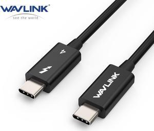 WAVLINK Thunderbolt 4 Cable 3.3 ft Thunderbolt Certified 40Gbps, 240W Charging, Single 8K/Dual 4K Display USB C to USB C Cable for MacBook Pro/Air, iPad 2022, Docking,Hub,
External SSD,Thunderbolt 4/3
