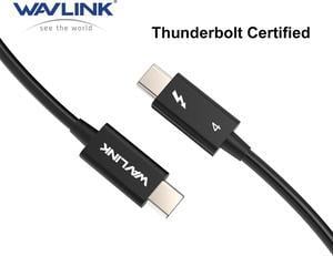 WAVLINK Thunderbolt 4 Cable 2.3 ft USB4 Cable Thunderbolt Certified 40Gbps with 100W Charging Supports Single 8K/Dual 4K Display for MacBook Pro, iPad Pro, Dock, Thunderbolt 4/3 Hub ,External SSDs