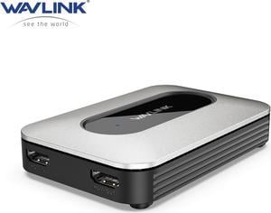 WAVLINK 4K HDMI Video Capture Card, HDMI Video Grabber for Live/Gaming Streaming with Ultra-Low Latency, VRR Support, Plug and Play, Compatible with Windows/Mac/Linux/Android- HG900U
