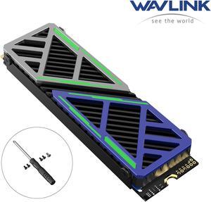 WAVLINK SSD 4TB PCIe 4.0 M.2 2280 Read/Write Speed up to 7,400/6,500MB/s with Heatsink, 3D TLC NAND, NVMe 2.0 Internal Gaming Solid State Drive SSD For PC/Desktop/Laptop/PS5/Gaming Player