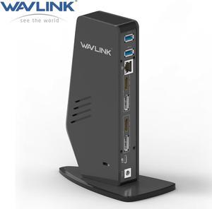 Wavlink Docking Station with 65W laptop charging for Type-C and Type-A Window or Mac OS, Single 5K@60Hz or Dual 4K@60Hz, 2X 4K HDMI, 2X Display, 3X USB3.0,2X USB-C, Gigabit Ethernet, Audio&Mic