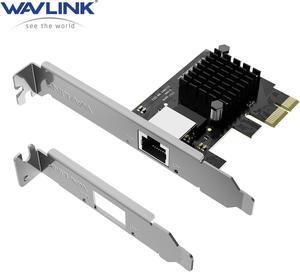 WAVLINK 1G Base-T PCIe Network Card, 1000/100/10Mbps PCI Express Ethernet Adapter with RTL8111H, 1G NIC for Windows 11/10/8/8.1/7/XP/Vista & Linux with Low Profile Bracket