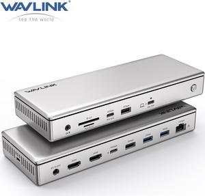 WAVLINK USB 4 Laptop Docking Station, 96W PD Charging, Single 8K or Triple 4K Display for MacBook Pro/Air Thunderbolt 4/3, USB-C/USB 4 Windows(USB 4, 2 HDMI, 5 USB, 2.5GbE, SD/TF, Audio)