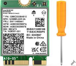 WAVLINK WiFi 7 Wireless Card, 8774Mbps Tri-Band BE200 M.2 NGFF Network Module with Bluetooth 5.4, MU-MIMO, WPA3, Support Windows 10/11(64-bit) Laptop, Not Support AMD