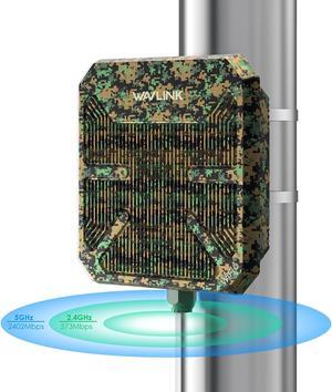 WAVLINK AX3000 Outdoor WiFi Extender/Access Points, Long Range Wireless Signal Booster with Dual Band/PoE/IP67 Waterproof -WiFi Mesh Extender Support up to 256 Devices for Factories,Farms