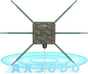 WAVLINK AX3000 Outdoor WiFi 6 Range Extender Long Range WiFi 6 Repeater Outdoor Wireless Access Point, With Dual Band Active PoE, 6x7dBi Antennas, IP67,Up to 256 Devices for Farm,Yard,RV,Campsite