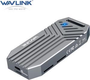 WAVLINK 40Gbps PCIe NVMe SSD Enclosure, USB4 External Hard Drive Enclosure, for B+M/M-Key PCIe SSD 2280 Size, Tool-Free Installation, Compatible with TBT4/TBT3/USB4/USB3.2 and more
