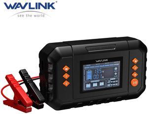 WAVLINK 450W Smart Battery Charger, Max. 35A Trickle Charger with LCD Display, for 6V/12V/24V Lead-Acid/Lithium/LiFePO4 Batteries, Battery Maintainer and Desulfurizer for Cars, Boats, Motorcycles