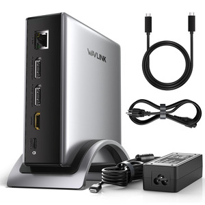 Station D'accueil USB-C Triple écran Wavlink - 8K/4K, 125W PD, Ports HDMI, DP, Ethernet, SD, Pour PC/Mac