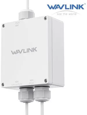 WAVLINK Outdoor Enclosure for PoE Injectors, IP67 Weatherproof Box, Exclusively Designed for WAVLINK Outdoor AP Series, Includes Wall & Pole Mount Kit