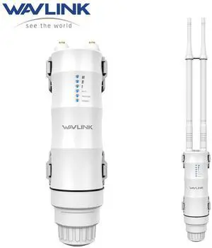 WAVLINK AC1200 Outdoor Wi-Fi Extender Dual Band Long Range Access Point with Active/Passive PoE, WAN/LAN Port, IP67 Waterproof, Supports AP/Router/Repeater Modes, 2x7dBi High-Gain Antennas