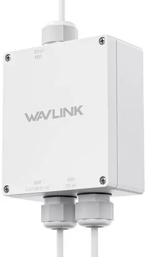 WAVLINK Outdoor Enclosure for PoE Injectors, IP67 Weatherproof Box, Exclusively Designed for WAVLINK Outdoor AP Series, Includes Wall & Pole Mount Kit