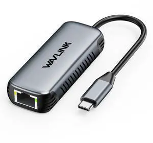 WAVLINK USB C to Ethernet Adapter 5Gbps, Driver-free RJ45 Gigabit Ethernet Network Adapter for Laptops, Computers and More, Grey Aluminum Case for Windows 10/11, Mac OS 11 or Later, Linux and More