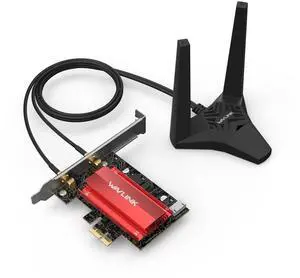 WAVLINK WiFi 7 BE8800 PCIe WiFi Card 8774Mbps, Tri-Band 2.4G/5G/6GHz Bluetooth 5.4 Network Card Intel BE200 Wireless Adapter, 802.11be with MU-MIMO, WPA3, for Windows 10/11(64bit), Not Support AMD