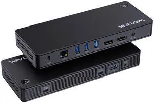 WAVLINK USB 4 Docking Station, 40Gbps 96W PD Charging, Single Display 8K, Dual Monitors with 2X DisplayPort, 10Gbps USB3.1x3, USB3.0x2, Gigabit RJ45, For Windows/Mac OS, Work with Thunderbolt 4/3