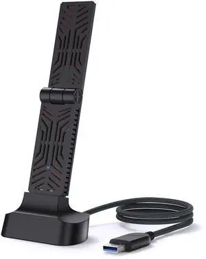 WAVLINK Wi-Fi 7 BE6500 Tri-Band USB 3.0 Wireless Adapter for Desktop PC, Up to 6452Mbps , 6GHz, 5GHz, 2.4GHz, Omni-Directional Antennas, Compatible Windows 10/11(64 bit)