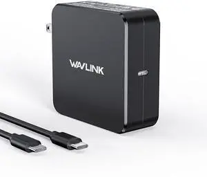WAVLINK Mac Book Charger, 118W GaN USB C Charger, Ultra-Fast PD 3.0 Adapter Compatible with MacBook pro/Air, M1 M2 M3 M4, ipad Pro, Samsung Galaxy and More, Include Charge Cable