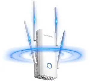WAVLINK AX3000 Dual Band Wi-Fi 6 Range Extender/Repeater/AP/Router, WiFi Amplifier, 160MHz Bandwidth, 5x5dBi Antennas, Supports Beamforming, BSS Coloring, OFDMA, Coverage up to 3000sq.ft, 256 Devices WAVLINK AX3000 Dual Band Wi-Fi 6 Range Extender/Repeater/AP/Router, WiFi Amplifier, 160MHz Bandwidth, 5x5dBi Antennas, Supports Beamforming, BSS Coloring, OFDMA, Coverage up to 3000sq.ft, 256 Devices