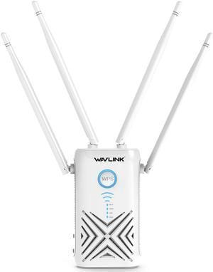 Wavlink AC1200 WiFi Extender Dual Band Gigabit WiFi Range Extender With Dual Gigabit LAN Port and 4 High Gain Antennas WiFi Repeater Wireless AP / Range Extender / Router 3 Modes, WPS, Wall Plug