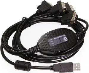 Gearmo 4 port RS232 to USB FTDI chip adapter with RX and TX Status LED