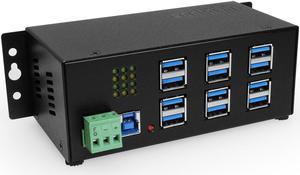 Coolgear 12 Port Industrial USB 3.2 Gen 1 Hub w/ Port Status LEDs