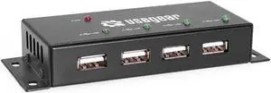 USBGear 4-Port USB 2.0 Mini Metal High-Speed Hub